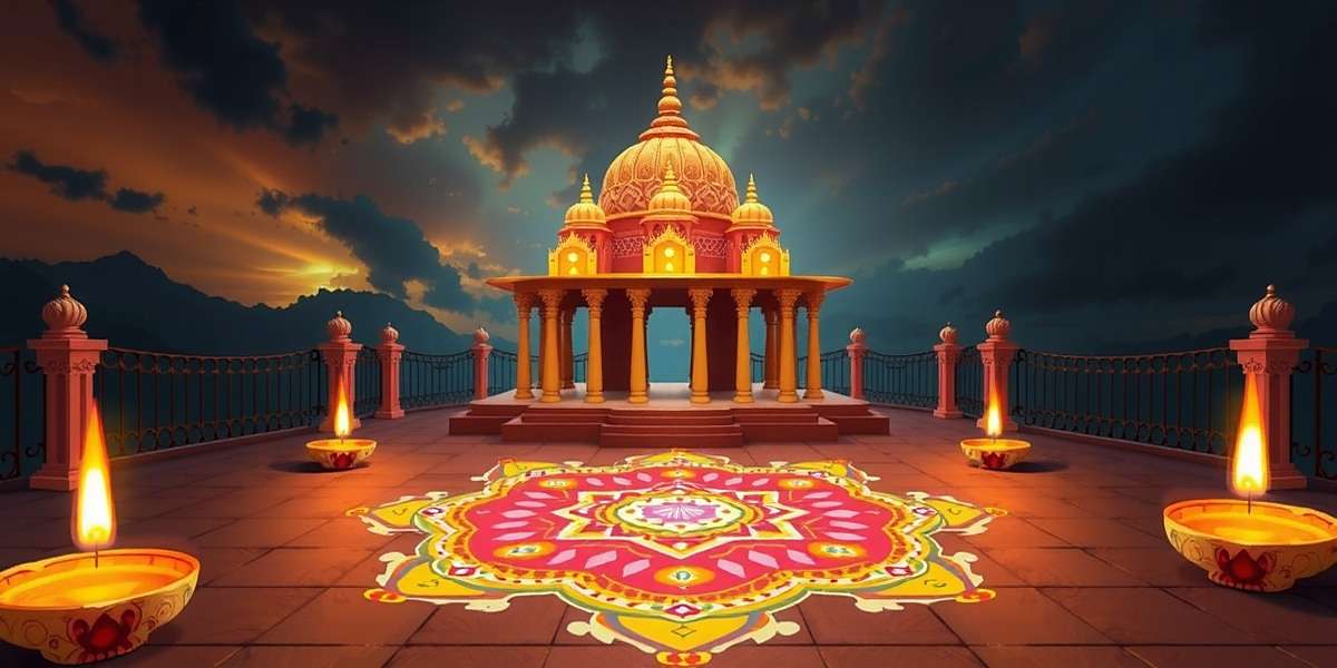 Timeless Temple Quest Diwali Celebration Timeless Temple Quest Diwali special event with illuminated temple and rangoli puzzles