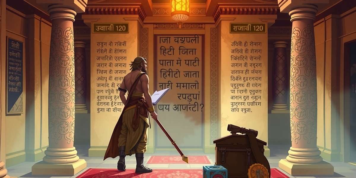 Arjun - The Protagonist of Timeless Temple Quest Timeless Temple Quest character Arjun examining ancient inscriptions in a temple chamber